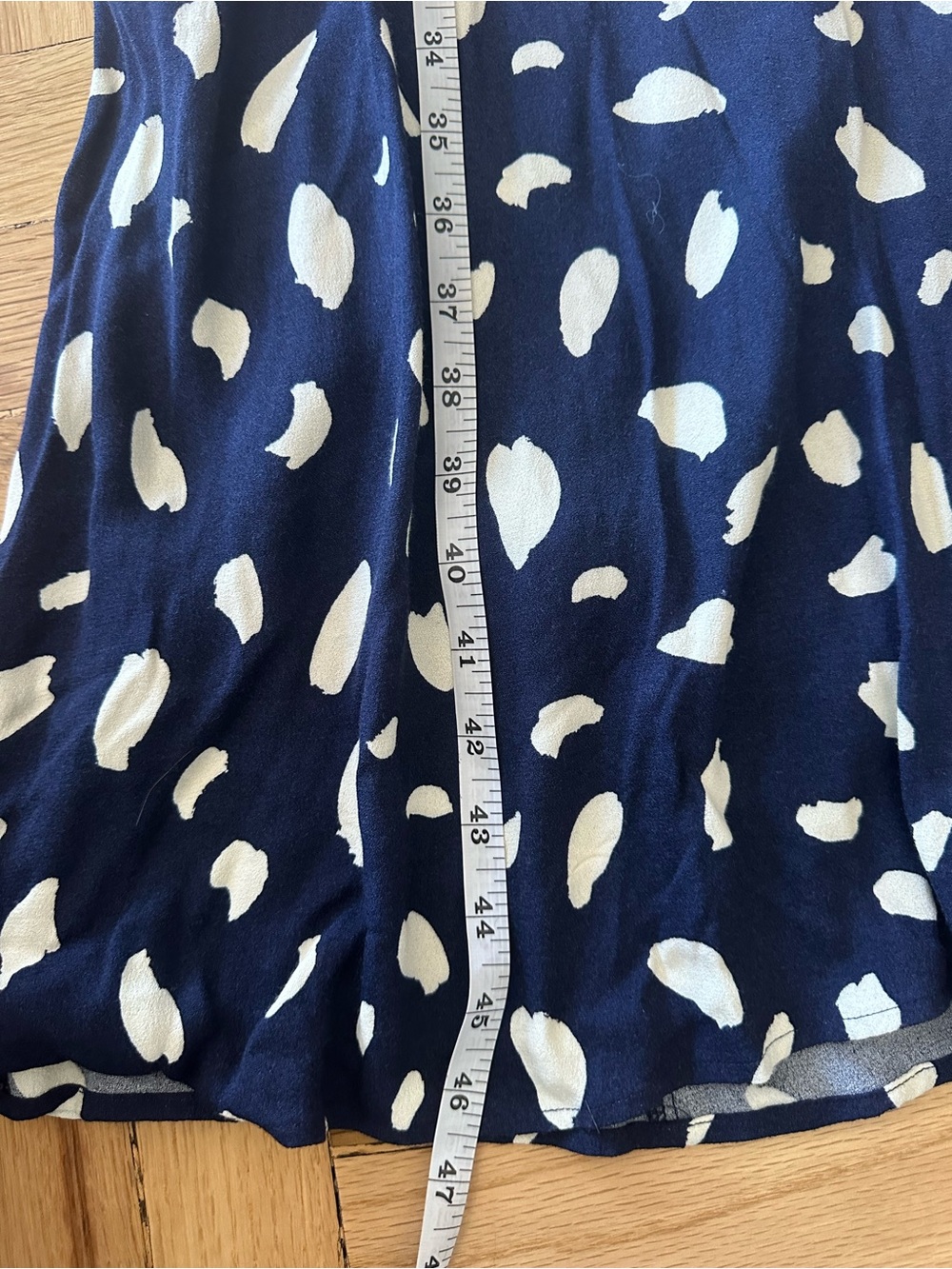 Reformation Sigmund Navy and White Square-Neck Long-Sleeve Midi Dress - Picture 5 of 6